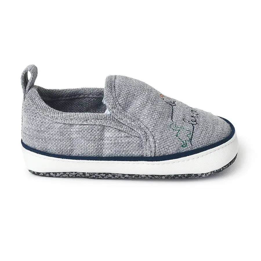 Fave Baby Boy Grey Woven Booties