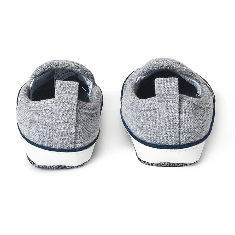 Fave Baby Boy Grey Woven Booties