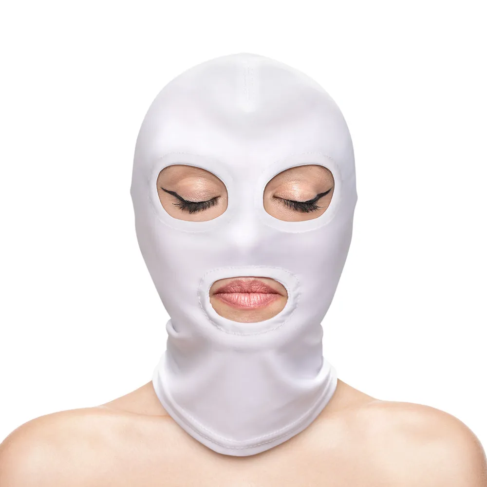 Fetish & Fashion Eyes&Mouth Hood White