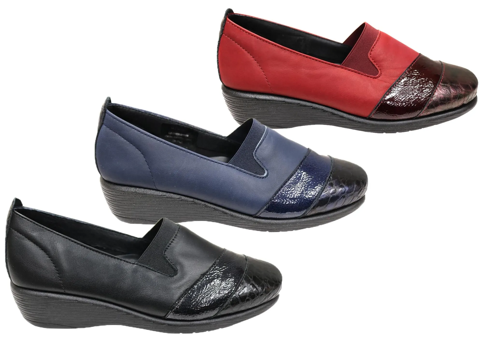 Flex & Go Julie Womens Comfortable Leather Shoes Made In Portugal