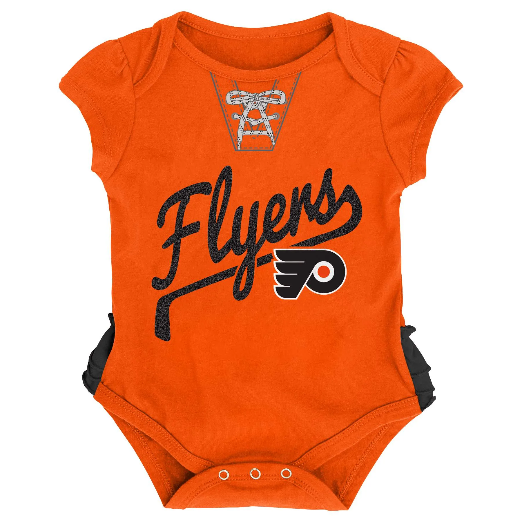 Flyers Baby Girl Creeper, Bib and Booties Set