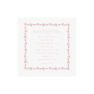 Framed Religious Keepsake Verse Print- Pink