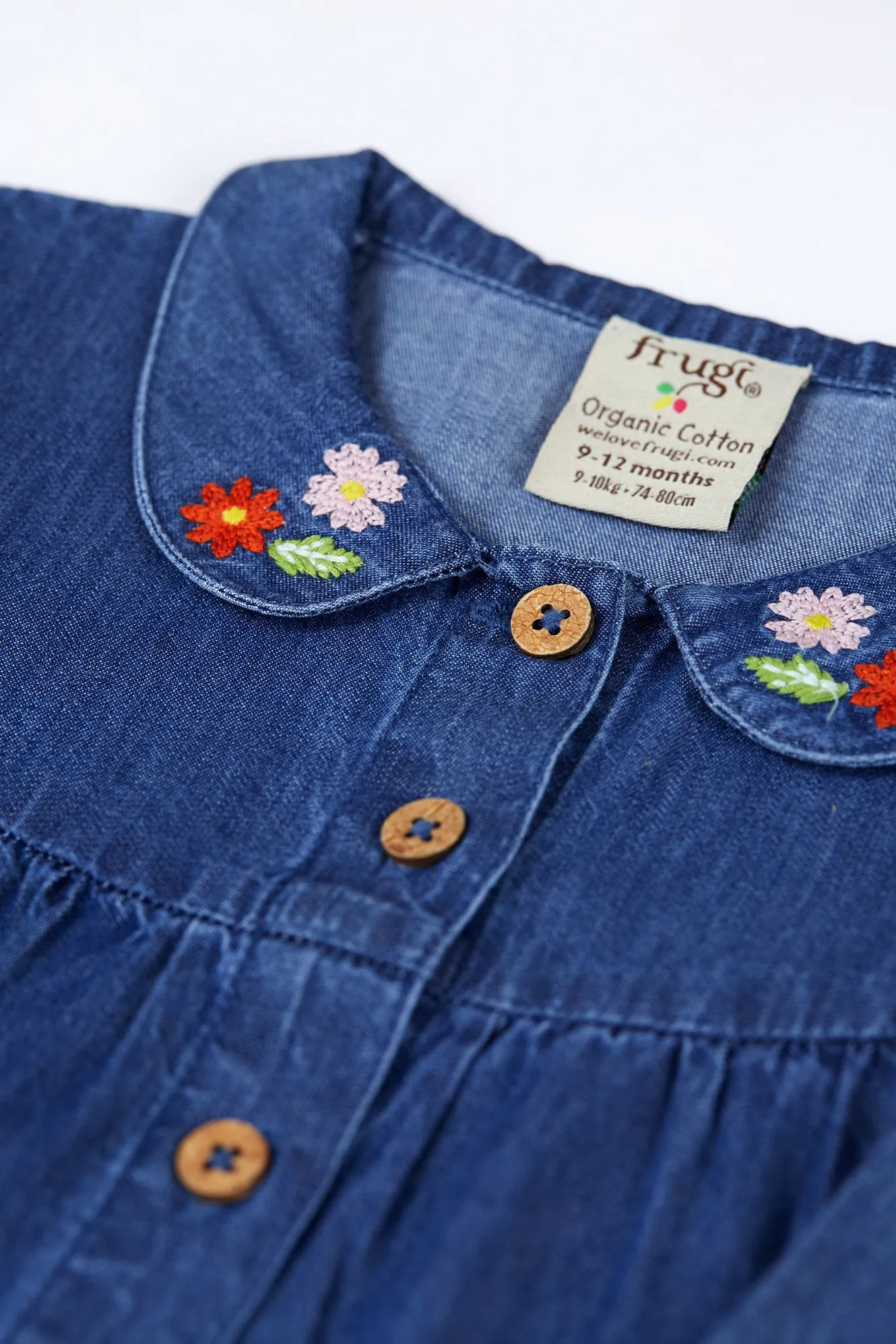 Frugi Baby Girl Denim Duck Dress