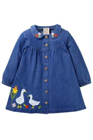 Frugi Baby Girl Denim Duck Dress