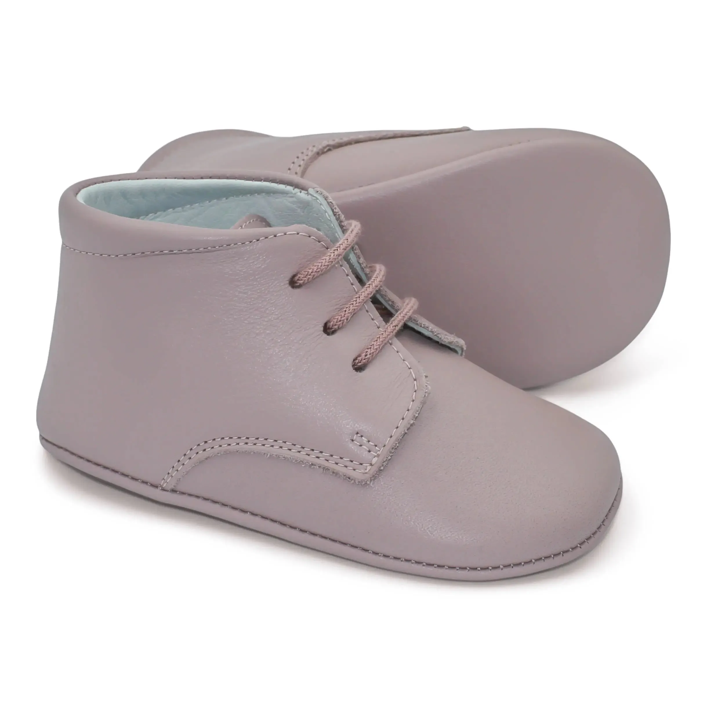 Gabriella- Pink Leather Baby Booties