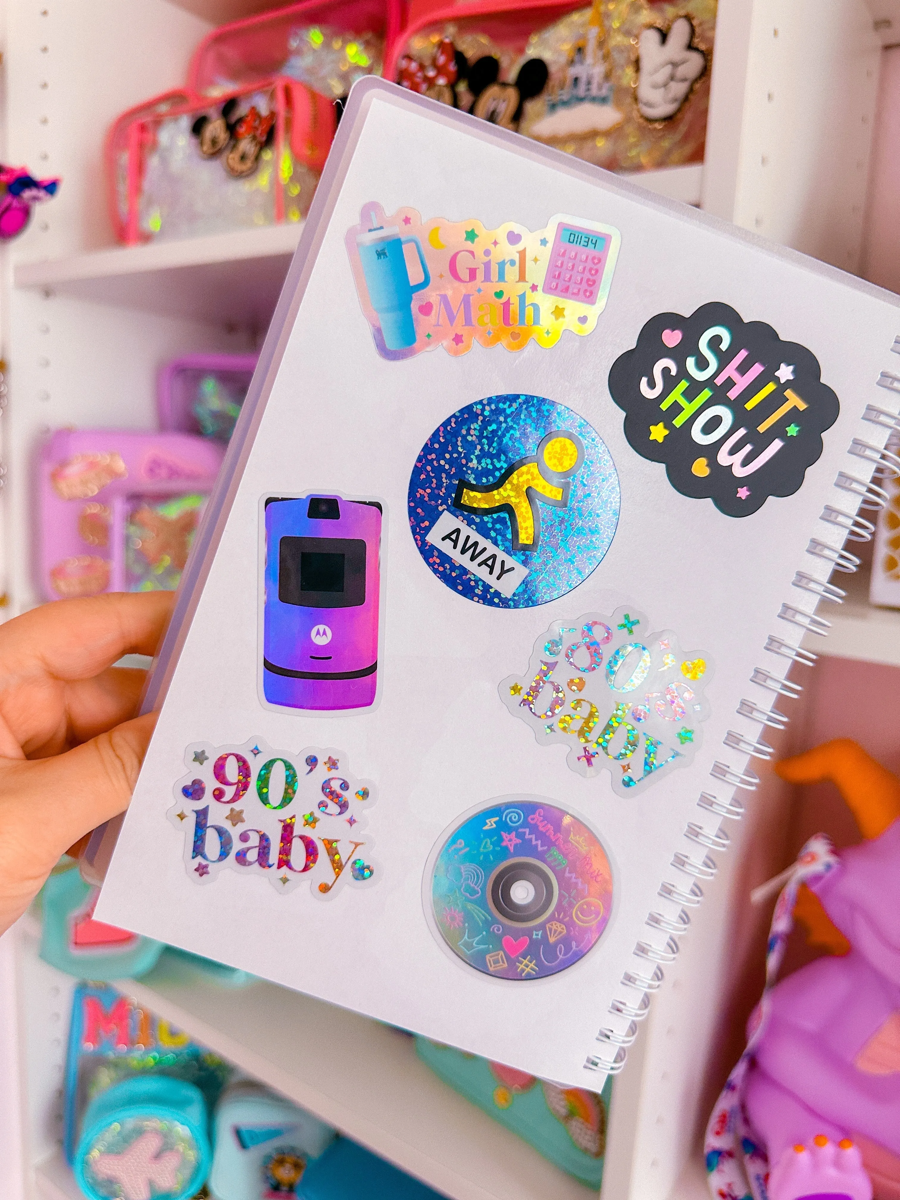 Glitter Waterproof Sticker - 80's   90's Baby