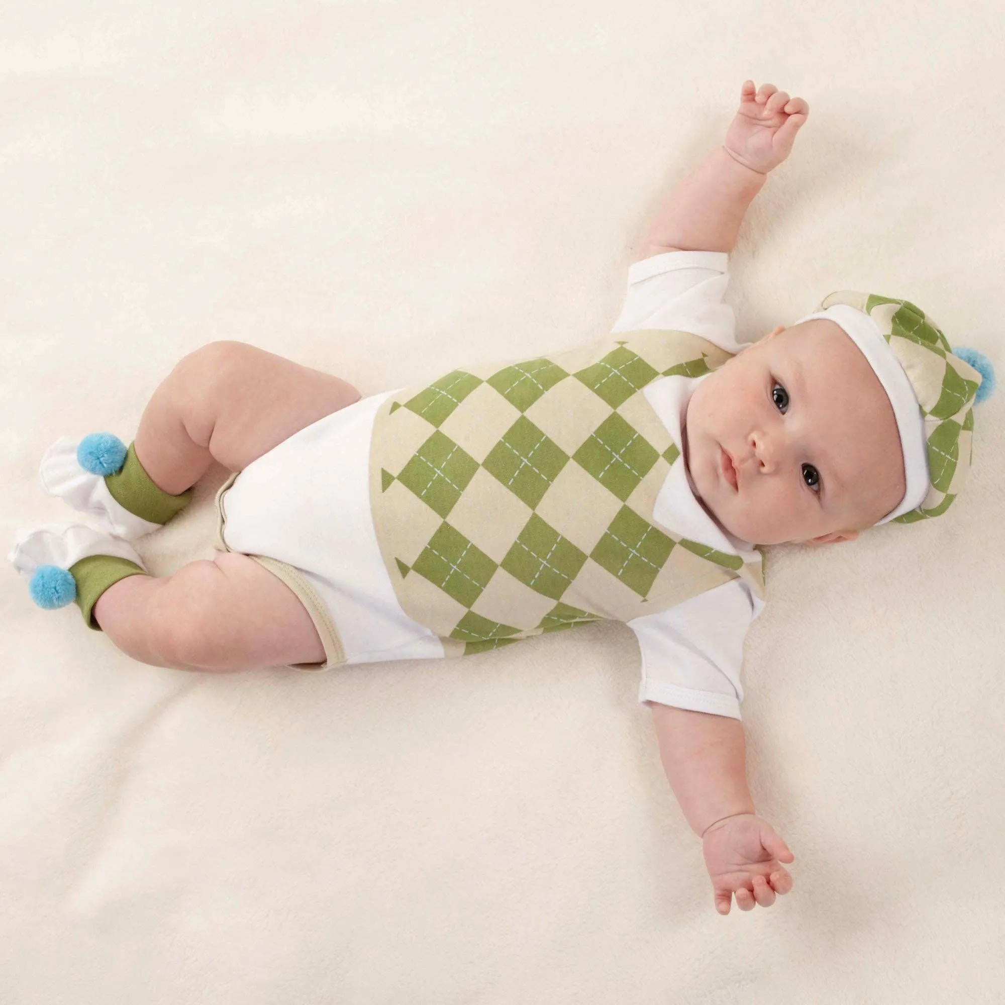 Golf Layette Set in Golf Cart Packaging