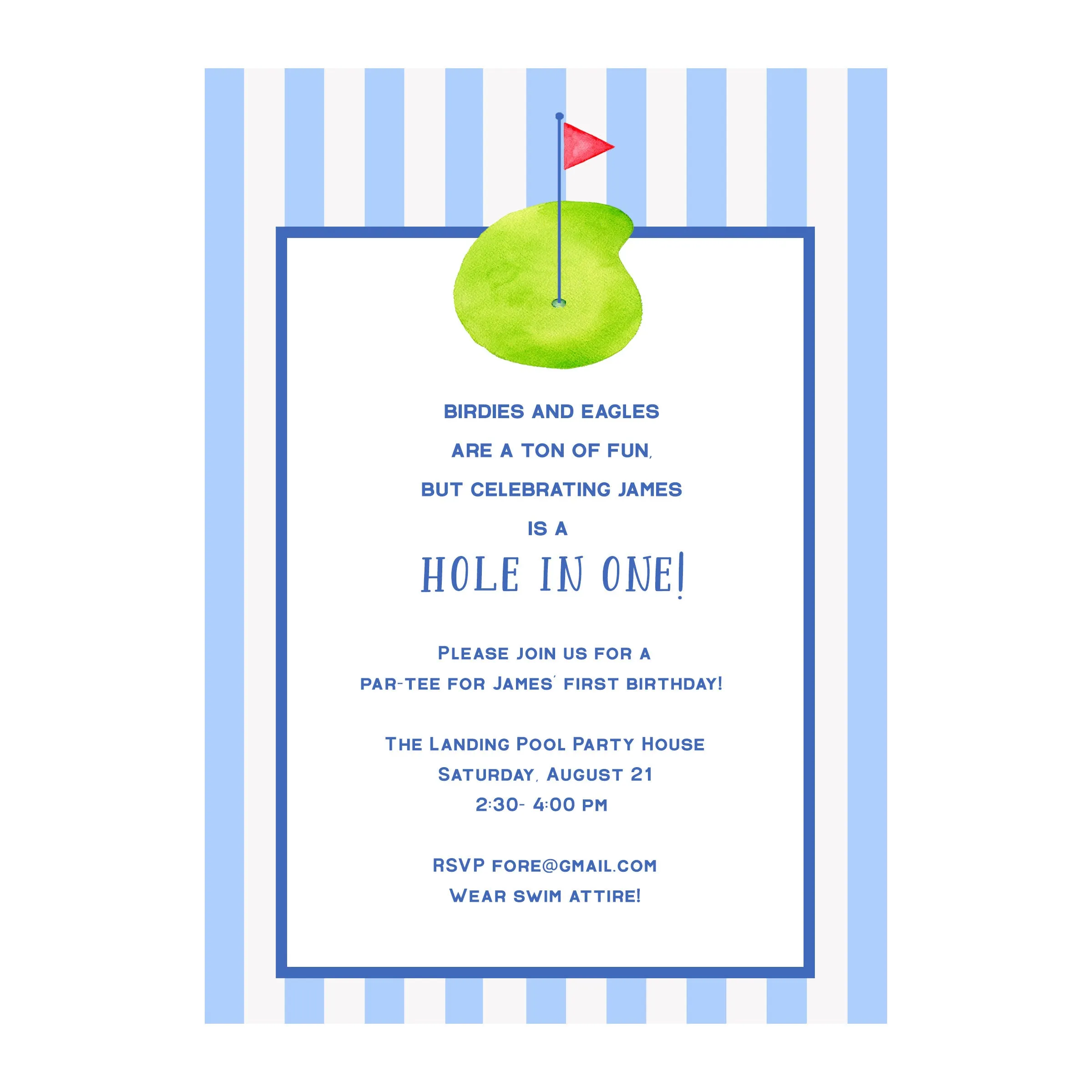 Golf Party Invitation