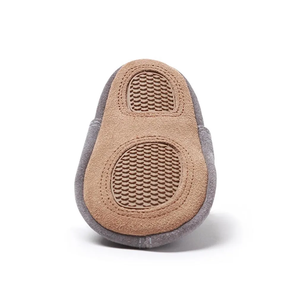 Gray Suede Baby Shoe