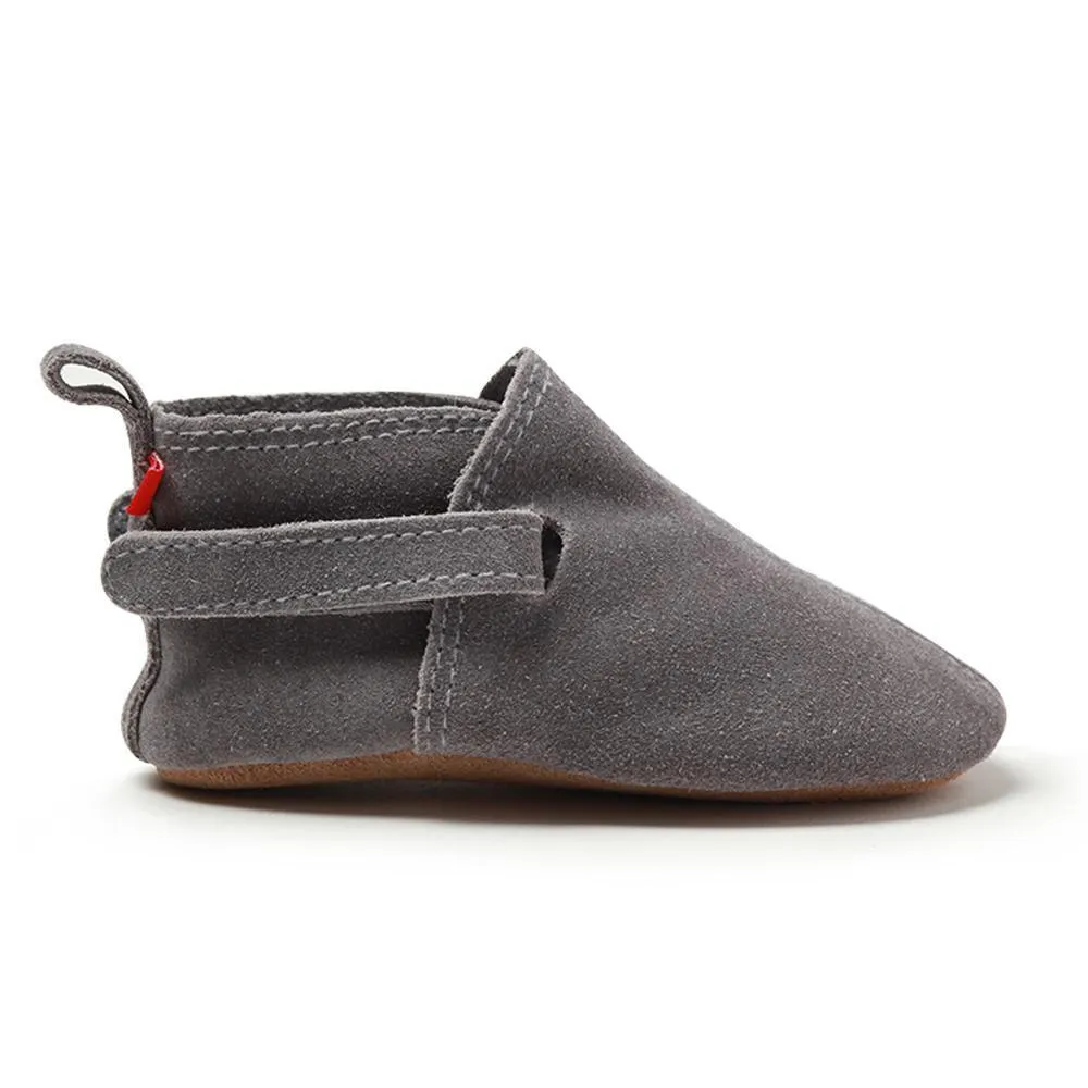 Gray Suede Baby Shoe