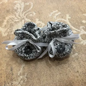 Grey Crochet Booties