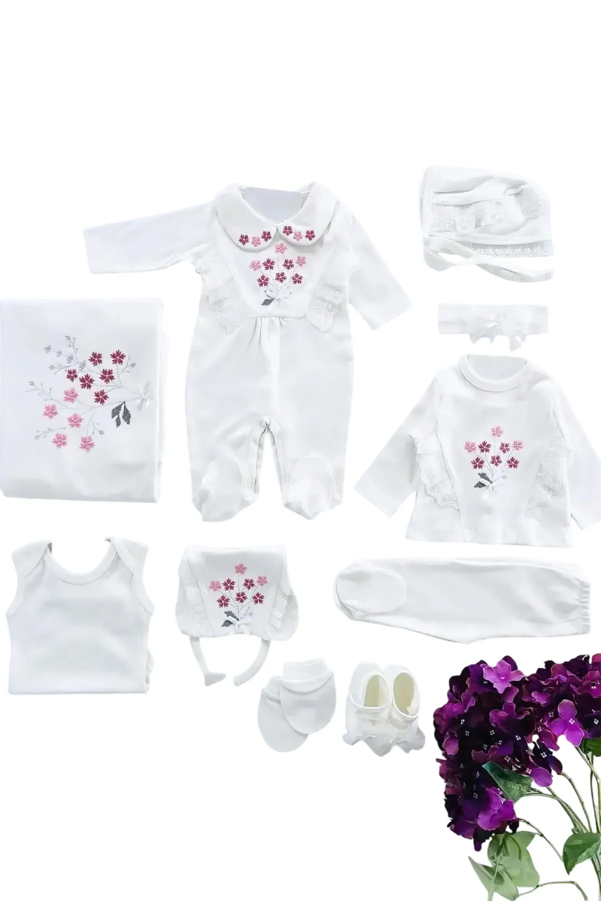 Heidi Newborn Baby Girl Homecoming Outfit Set (11 Pcs)