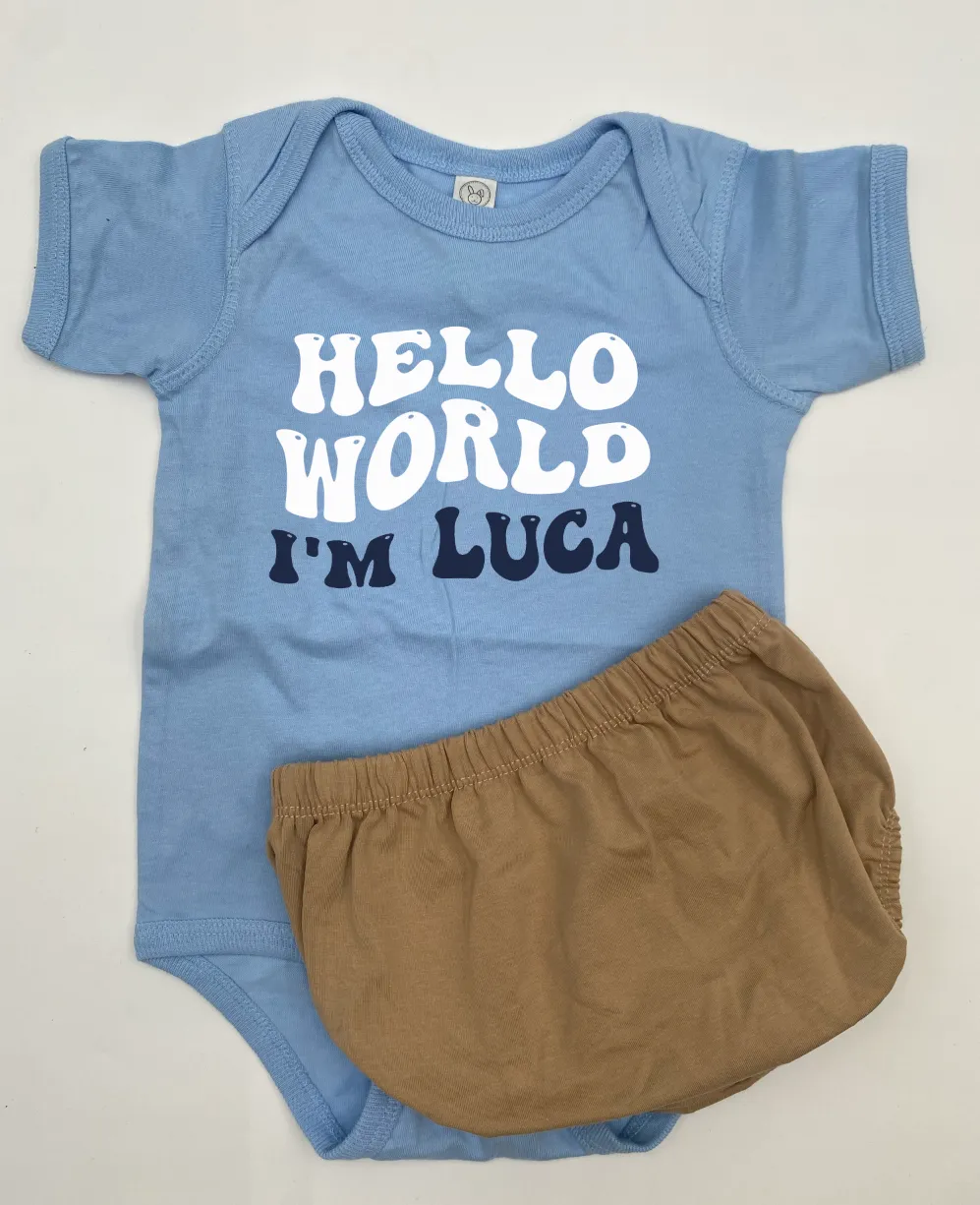 Hello World Baby Boy 2 pcs set