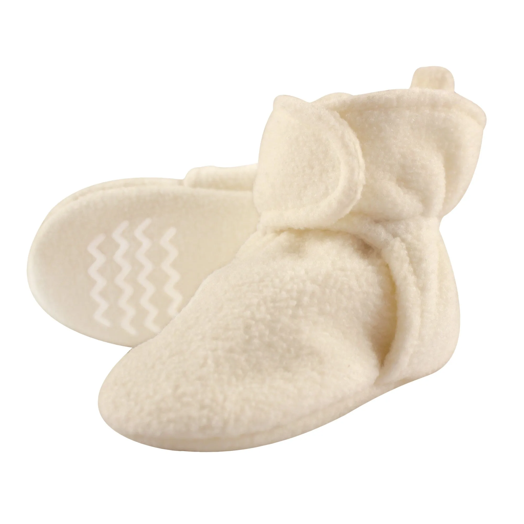 Hudson Baby Cozy Fleece Booties, Cream