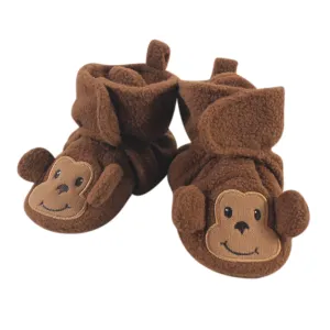 Hudson Baby Cozy Fleece Booties, Monkey