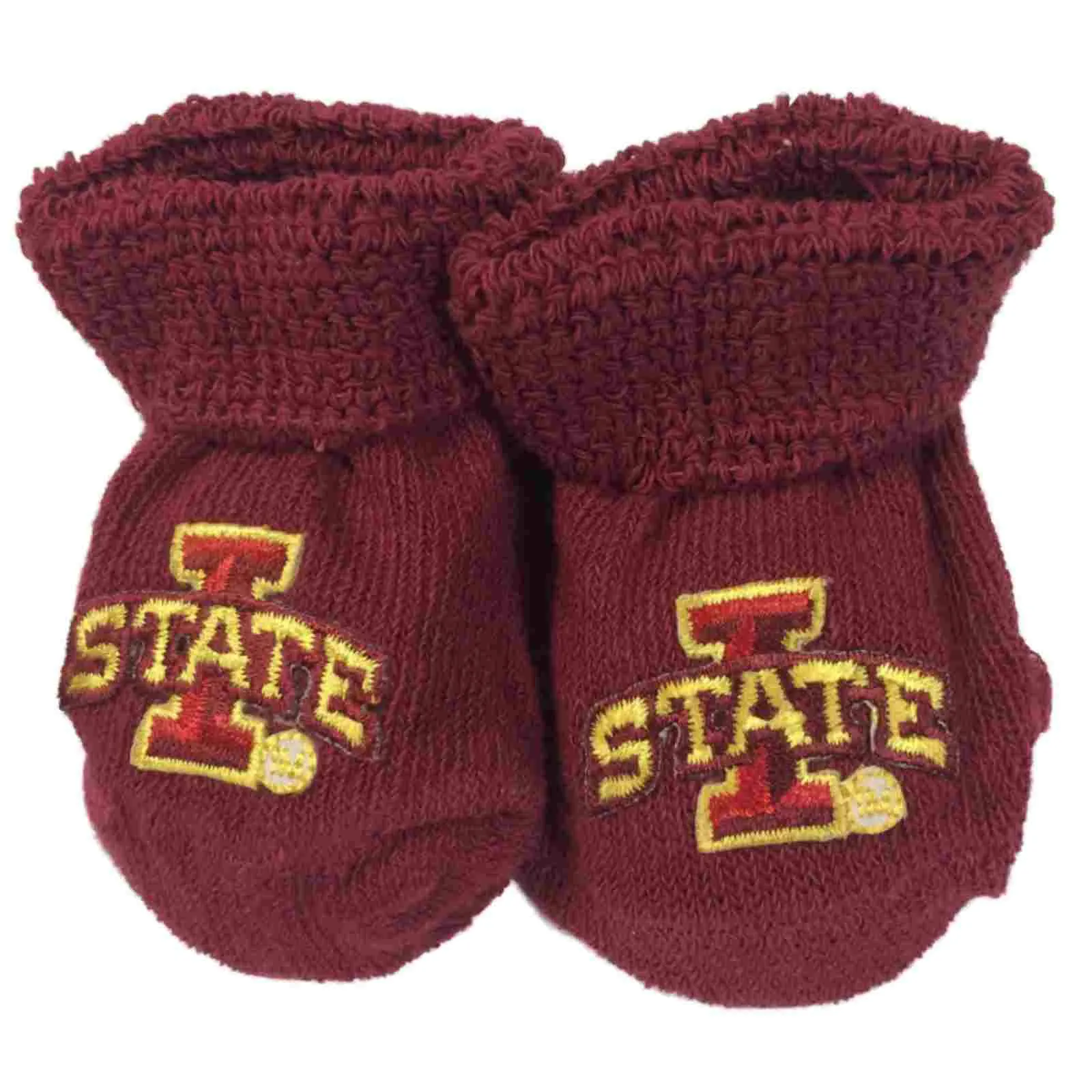 Iowa State Cyclones Two Feet Ahead Infant Baby Newborn Crimson Red Socks Booties