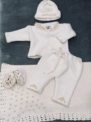 Ivory Crochet Pearl Set