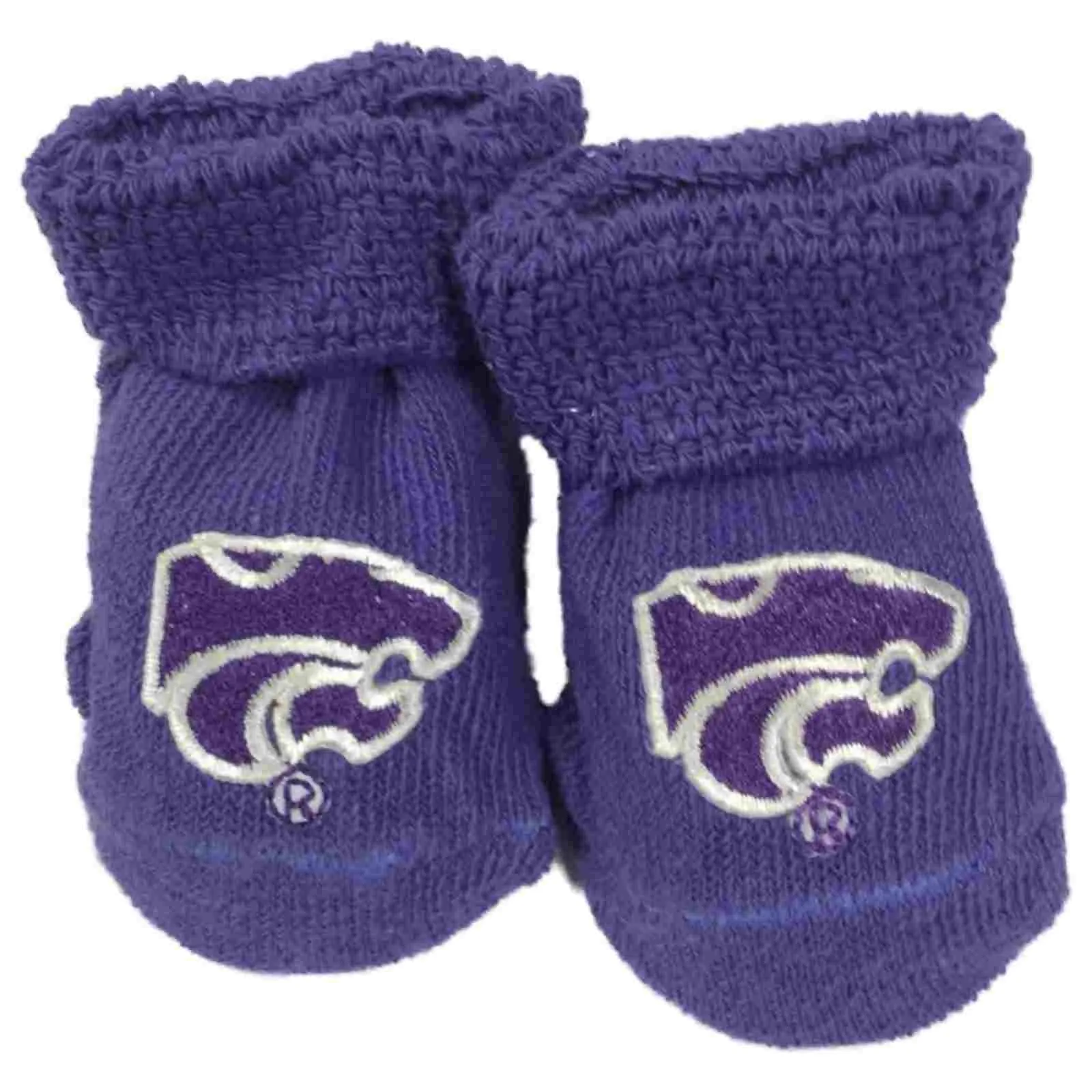 Kansas State Wildcats Two Feet Ahead Infant Baby Newborn Purple Socks Booties