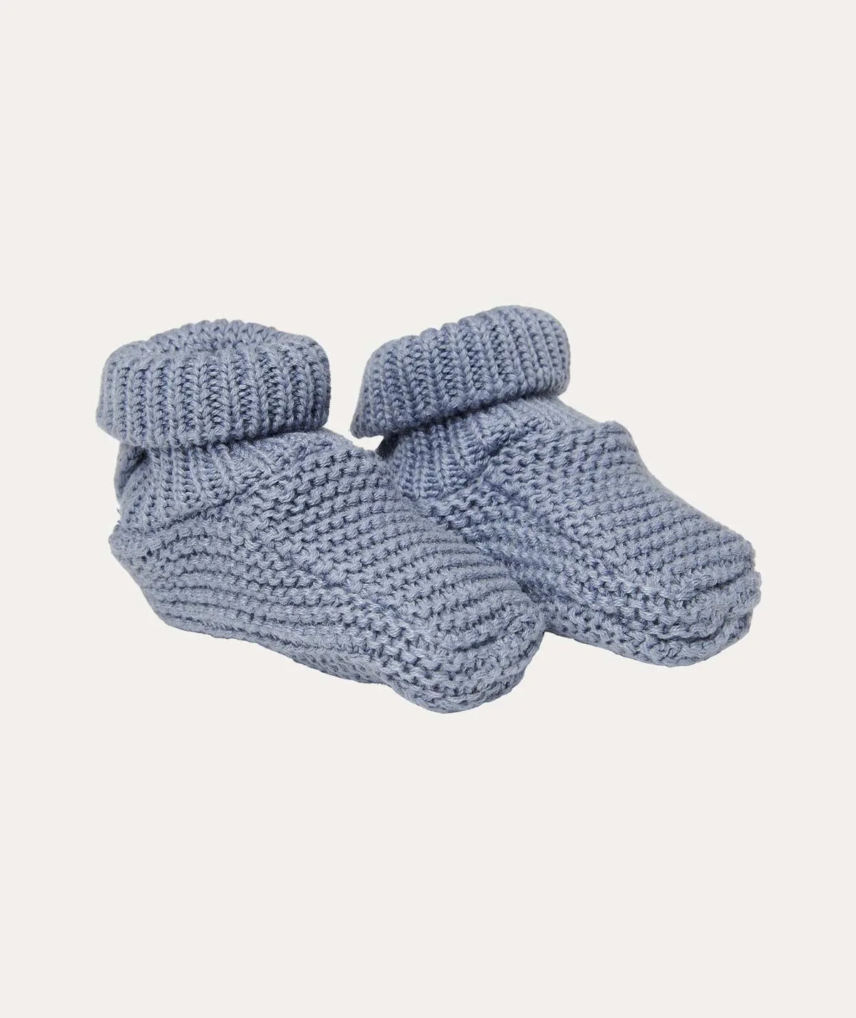 Knitted Baby Booties - Blue