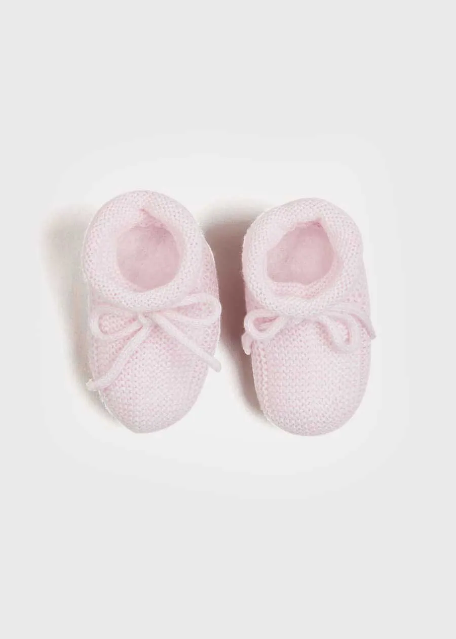 Knitted Booties in Pink