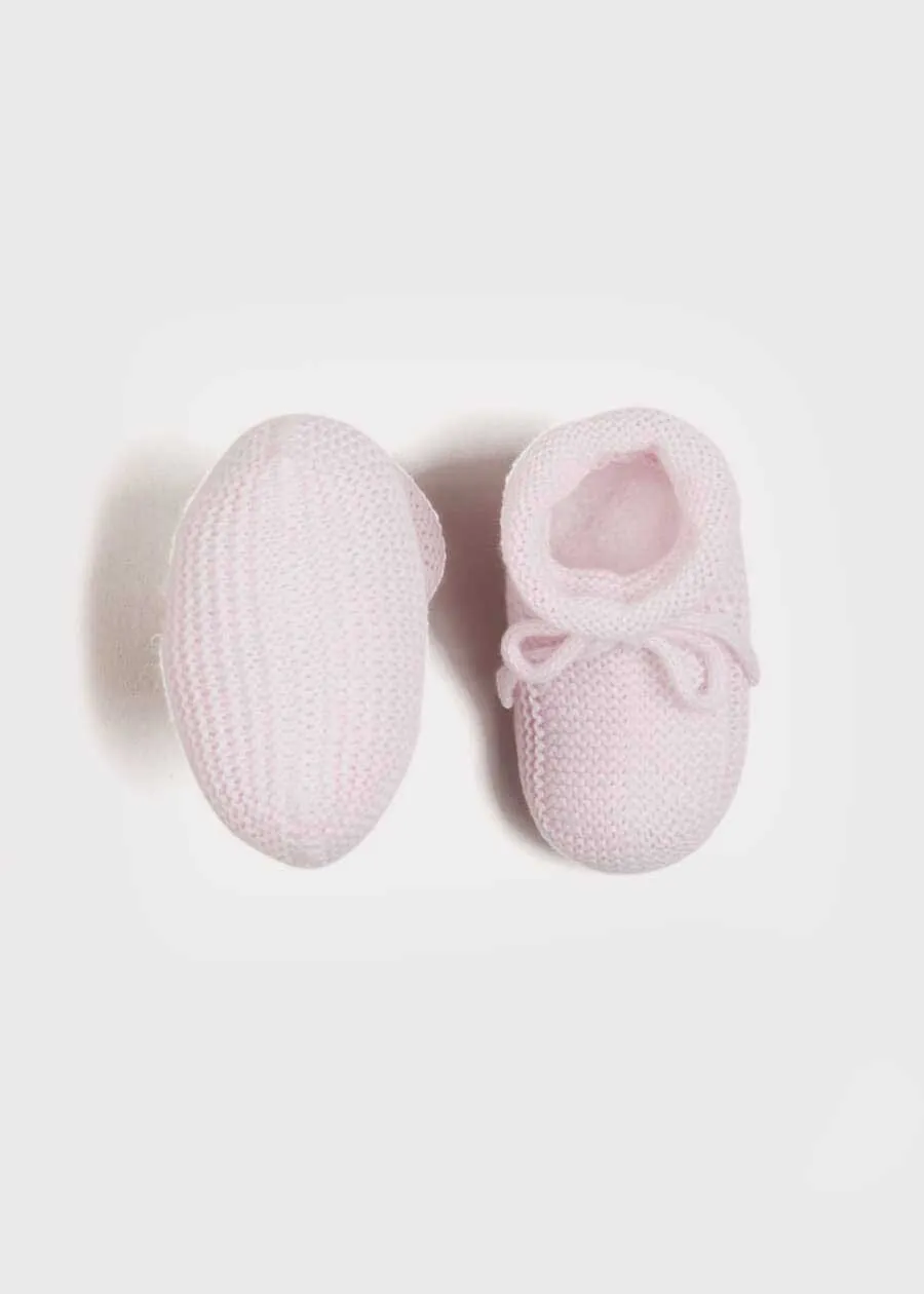 Knitted Booties in Pink