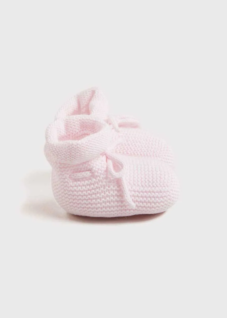 Knitted Booties in Pink