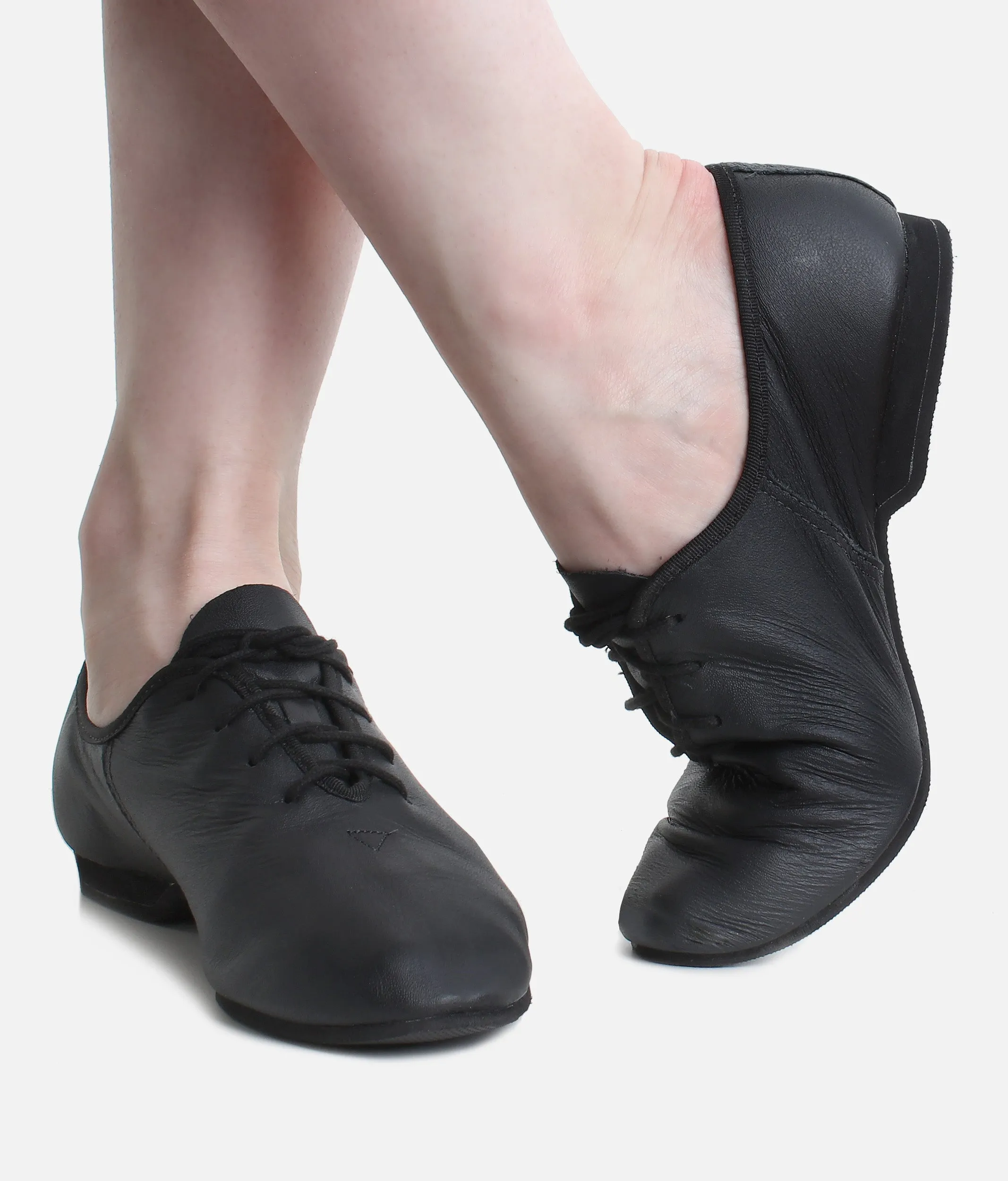 Laced Full Sole Leather Jazz Shoe - JZE16 L