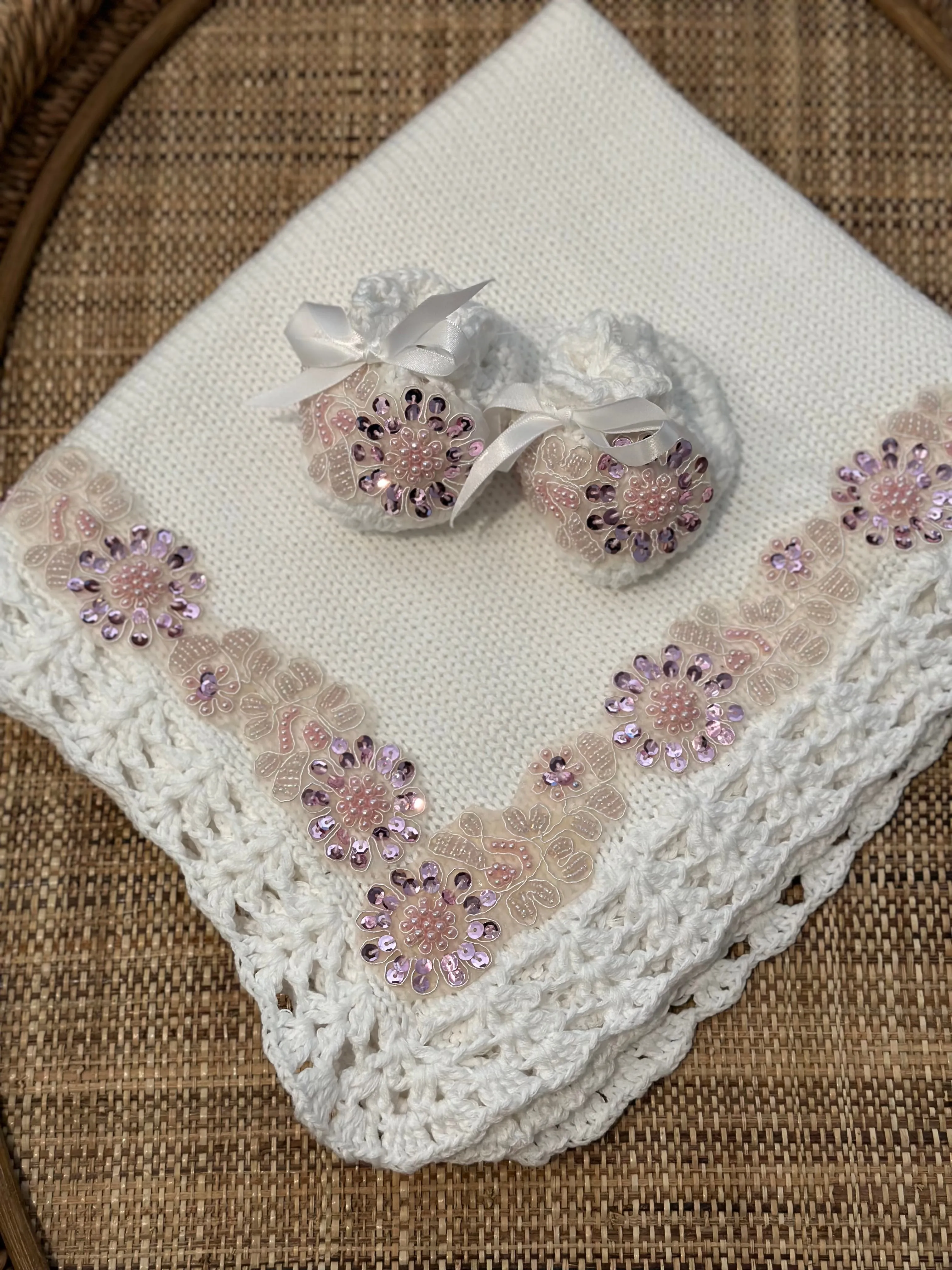 Lavendar Stone Crochet Accessories