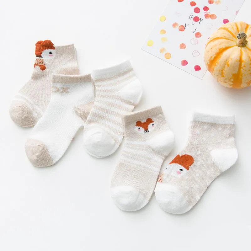 Little Red Fox- Baby Socks (5 Pairs)