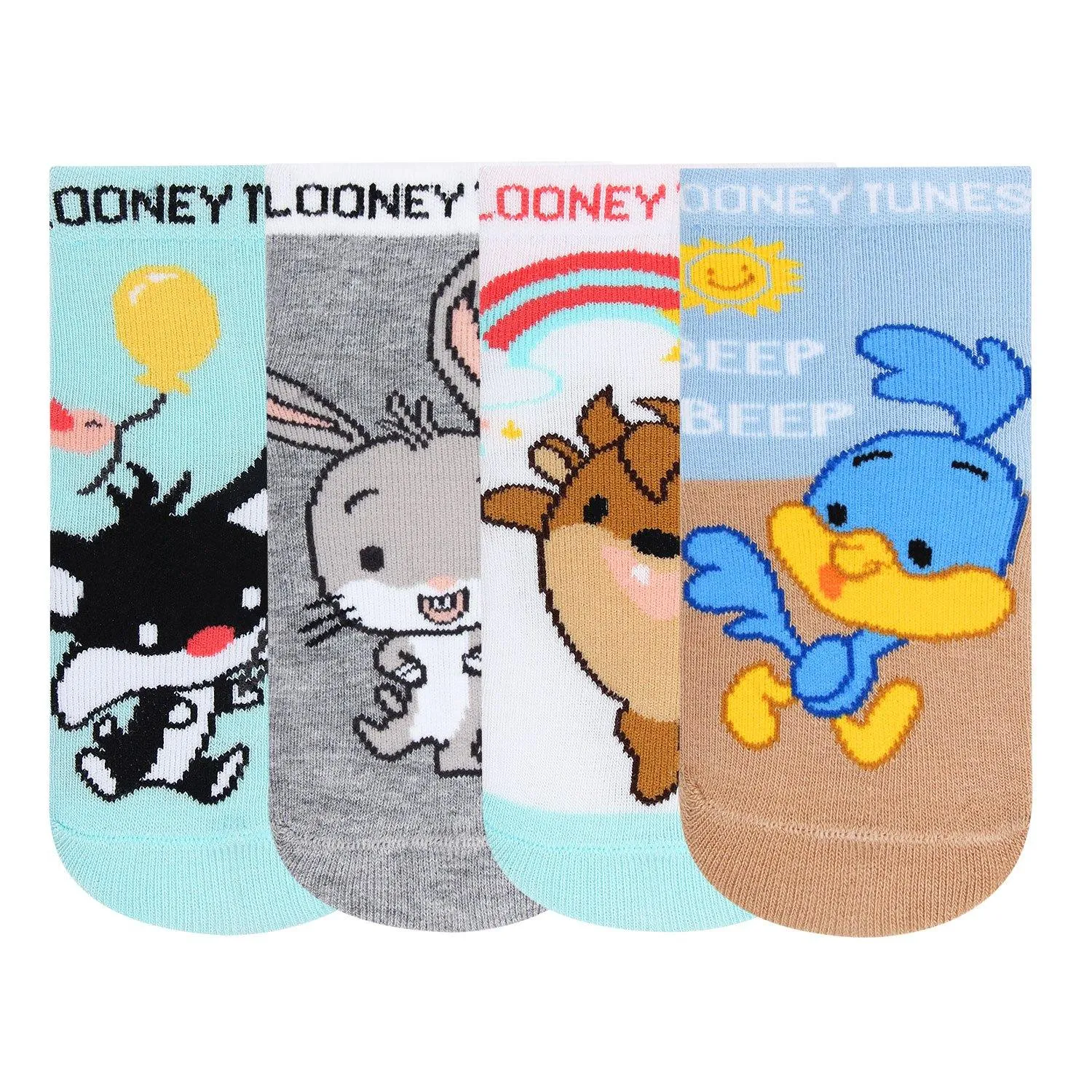 Looney Tunes Newborn Baby Socks - Pack Of 4