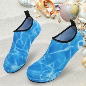 Men and Women a Slip On Barefoot Quick-Dry Beach Aqua Yoga Water Shoes (Aqua/Blue)