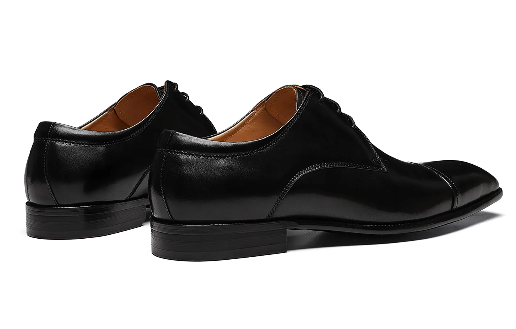 Men's Leather Plain Toe Derby