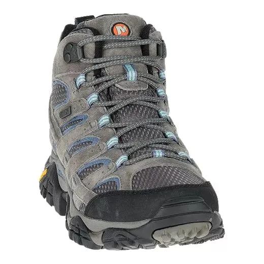 Merrell Women's Moab 2 Mid Waterproof Hiking Boots- Granite