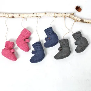 Milan Heather Knit Newborn Bootie