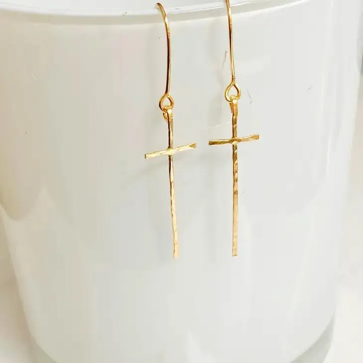 Modern Cross Earrings - Clearance