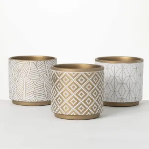 Modern Motif Gold Pot