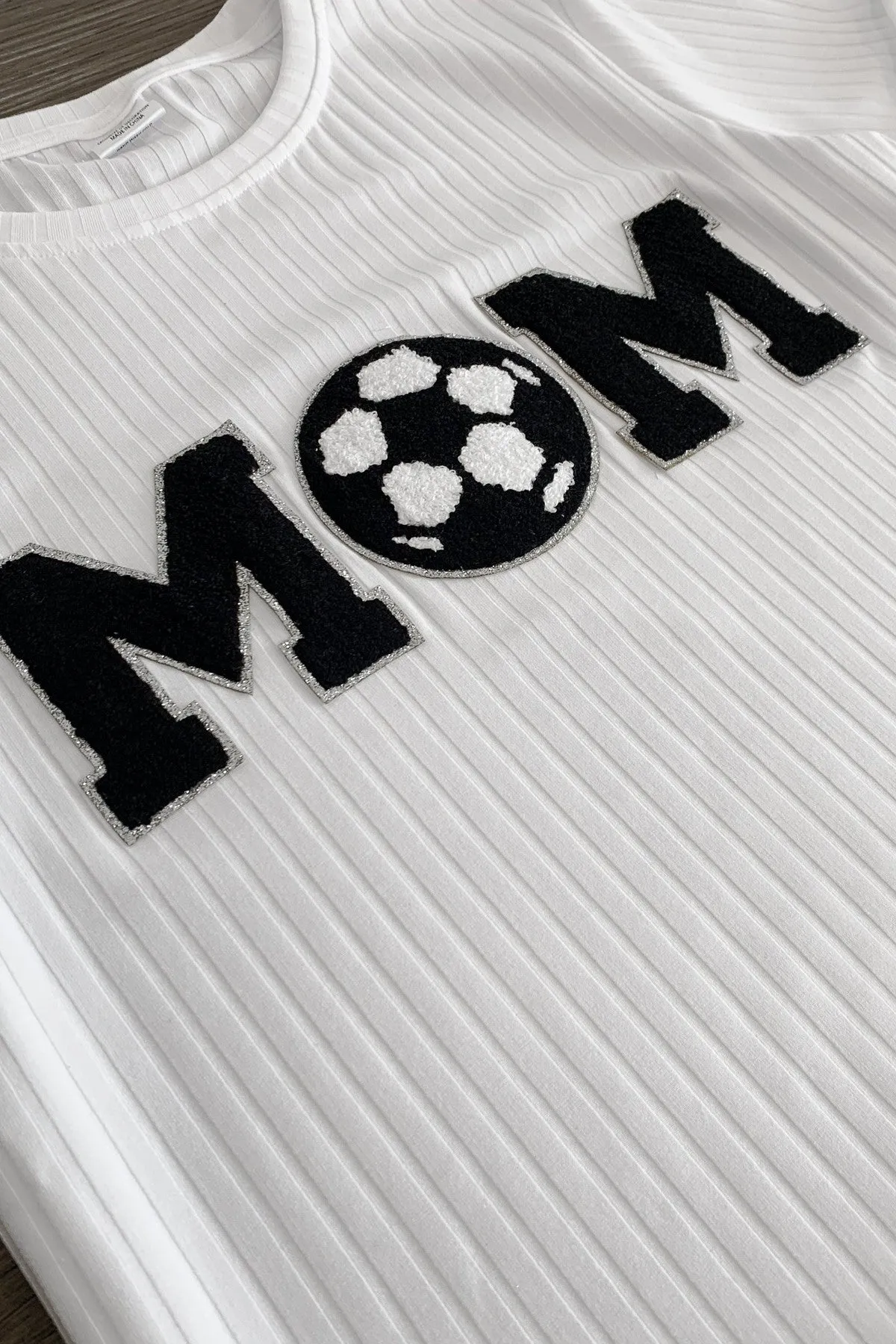 Mom & Me - "Mom & Mini" Soccer Chenille Patch Top