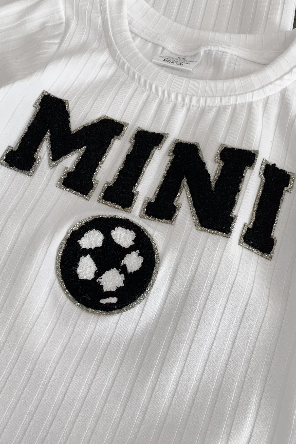 Mom & Me - "Mom & Mini" Soccer Chenille Patch Top