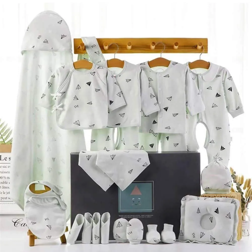 Newborn Baby Boy/Baby Girl 21pcs Gift Box, Mint Green (0 - 12 Months)