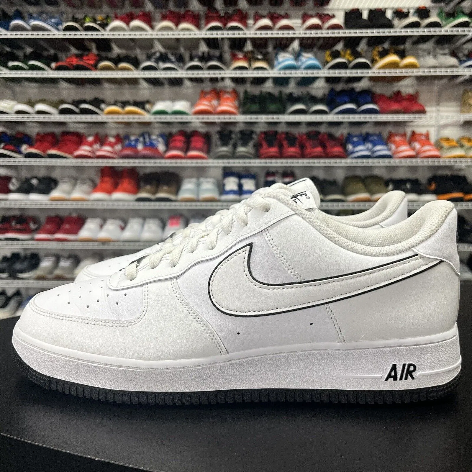 Nike Air Force 1 '07 Low Shoes 'White/Black' (DV0788-103) Sz 14