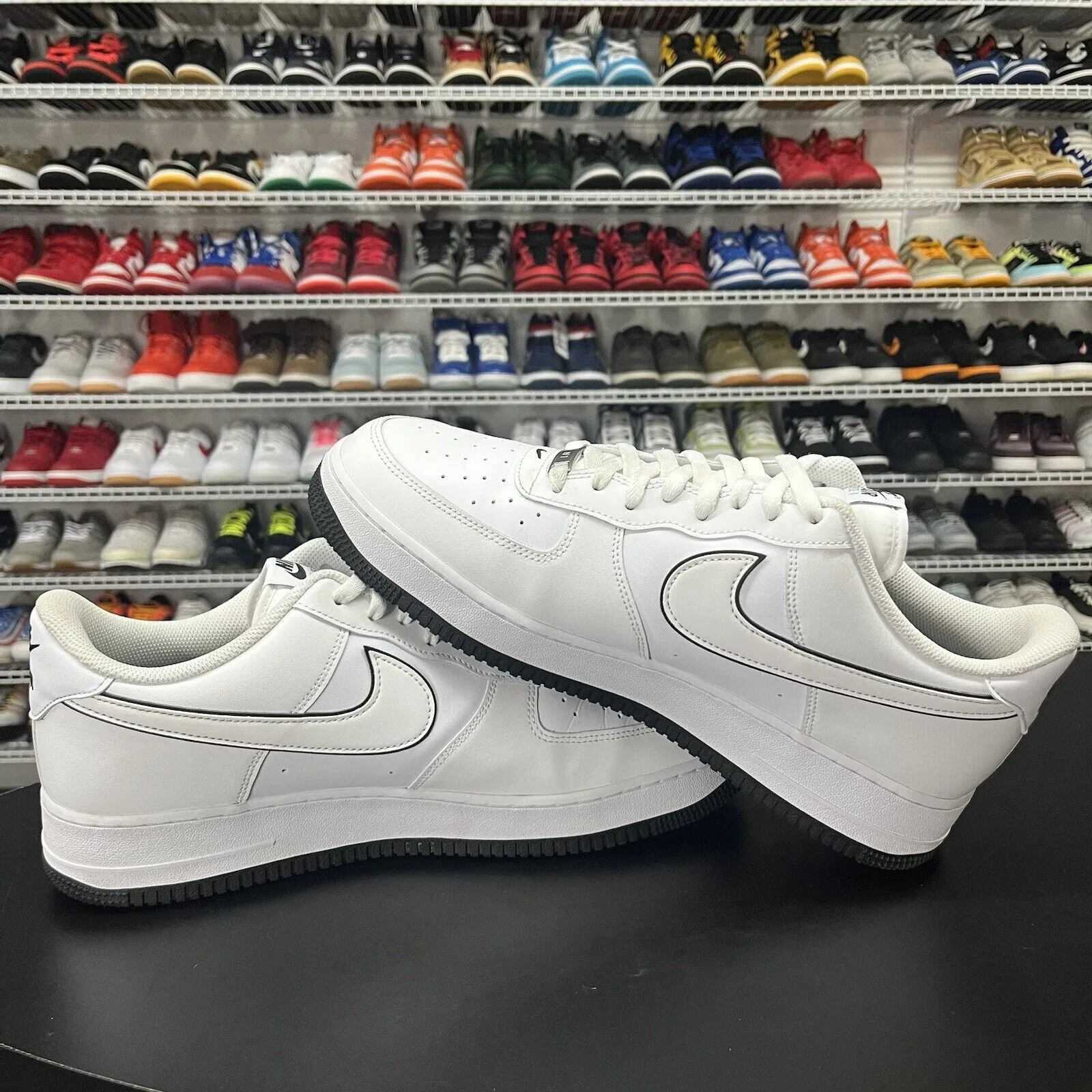 Nike Air Force 1 '07 Low Shoes 'White/Black' (DV0788-103) Sz 14