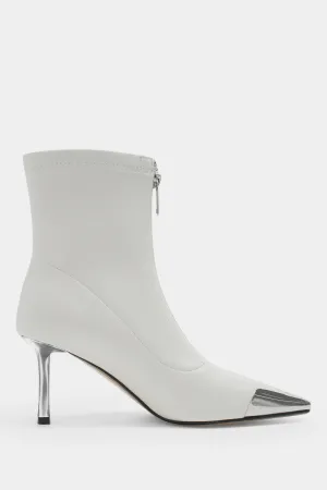 Nina Gogo Booties - White