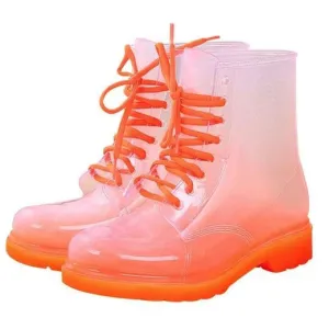 Ombre Transparent Rain Boots