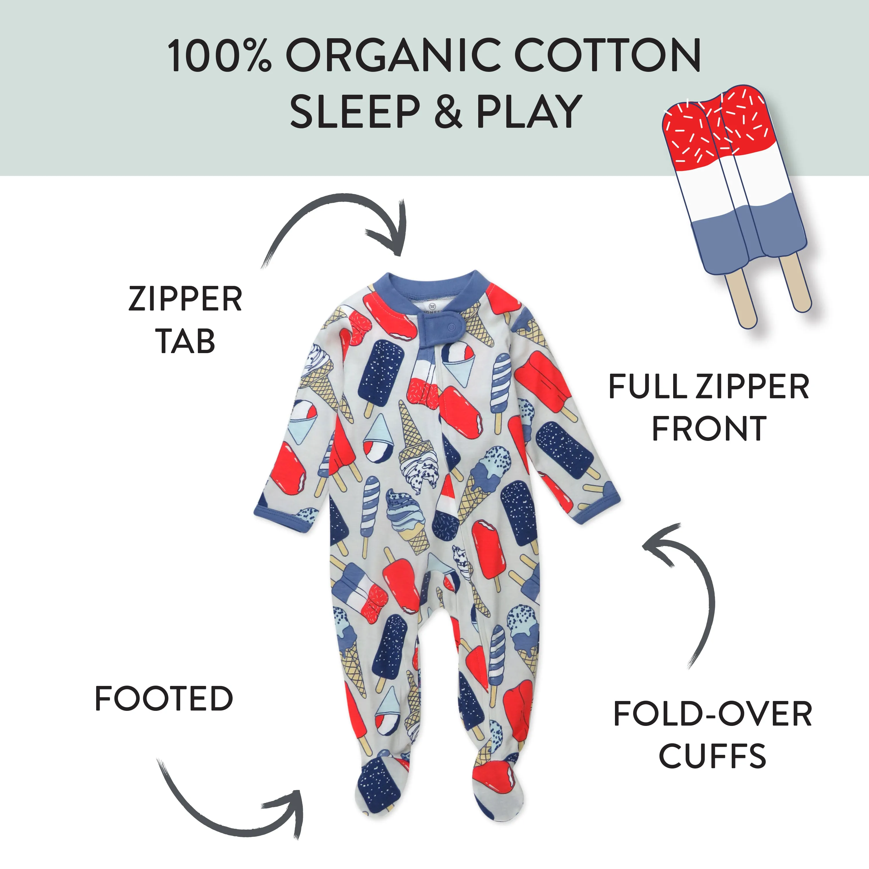 Organic Cotton Fun Foods Pajamas For Babies & Toddlers