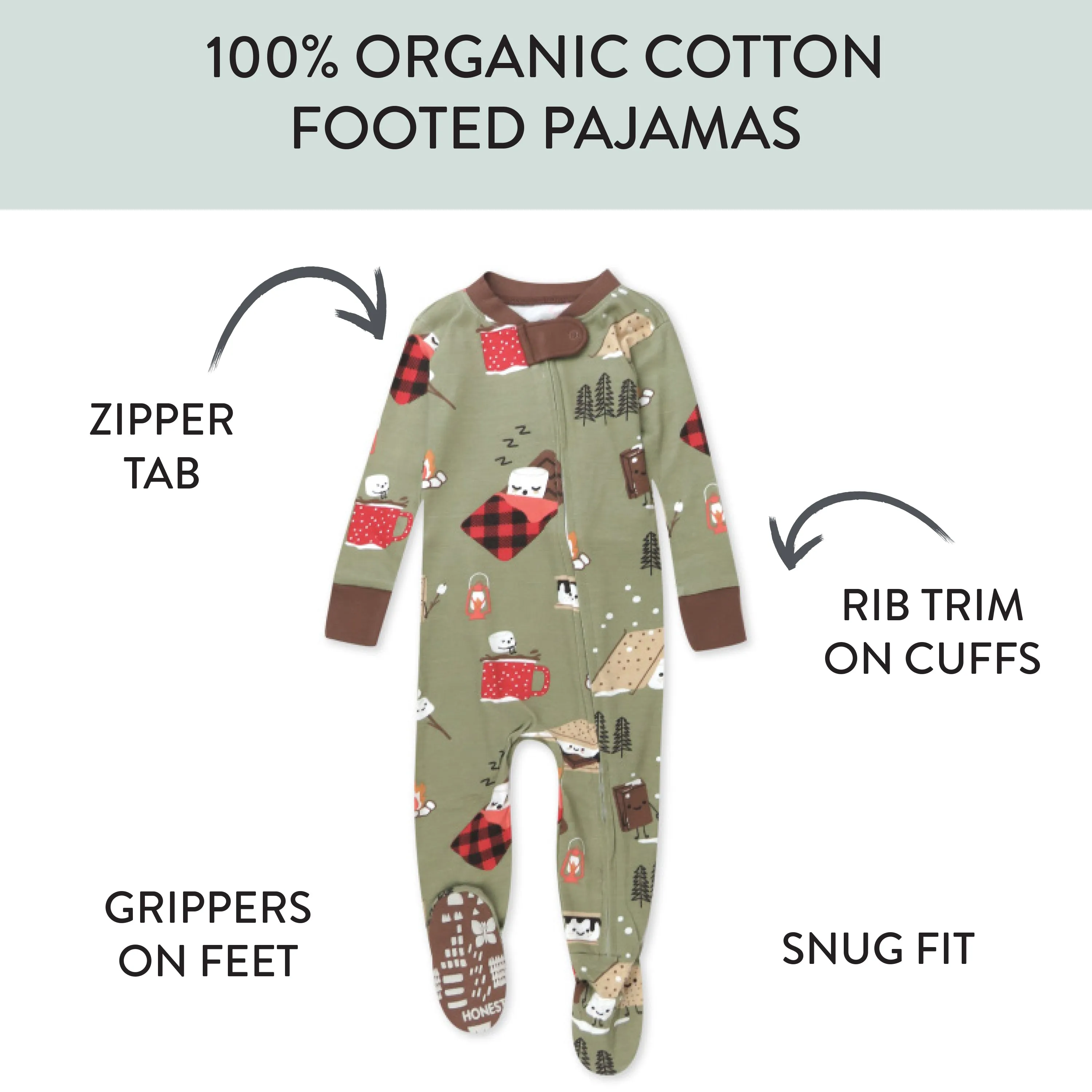 Organic Cotton Fun Foods Pajamas For Babies & Toddlers