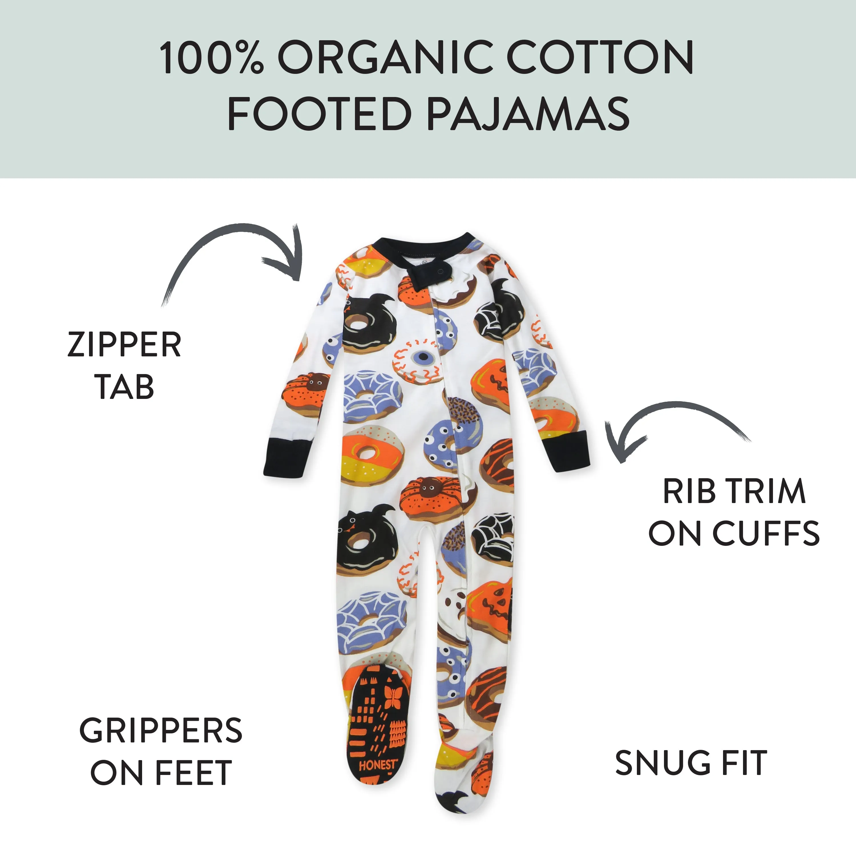 Organic Cotton Fun Foods Pajamas For Babies & Toddlers