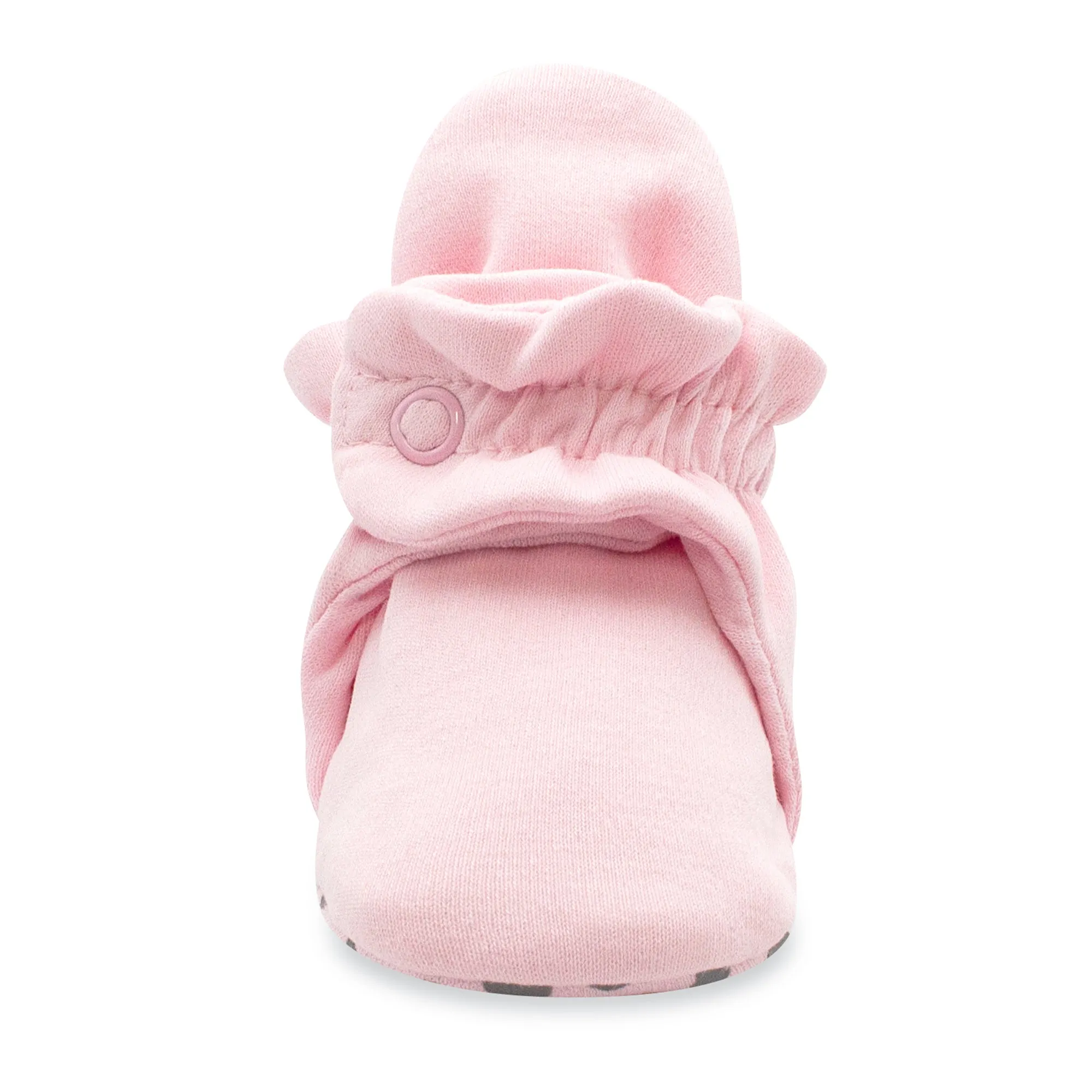 Organic Cotton Gripper Baby Bootie - Baby Pink