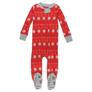 Organic Cotton Holiday Snug-Fit Footed Pajama