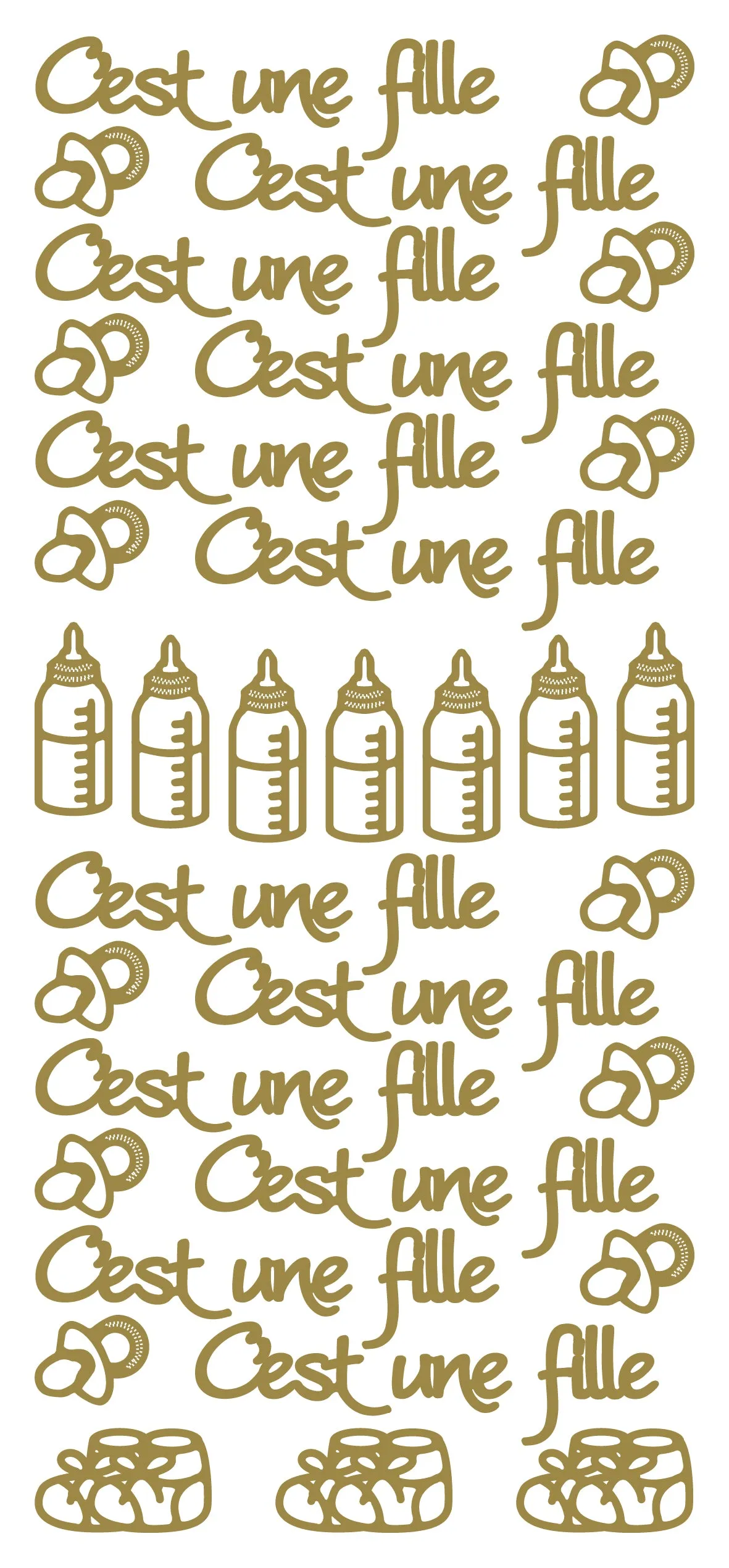 Peel Off Stickers - C'est une fille