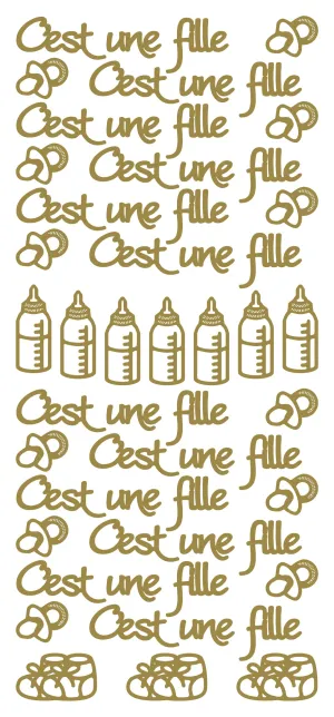 Peel Off Stickers - C'est une fille